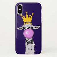 Engraçado Ilustração do Llama soprando uma bolha r