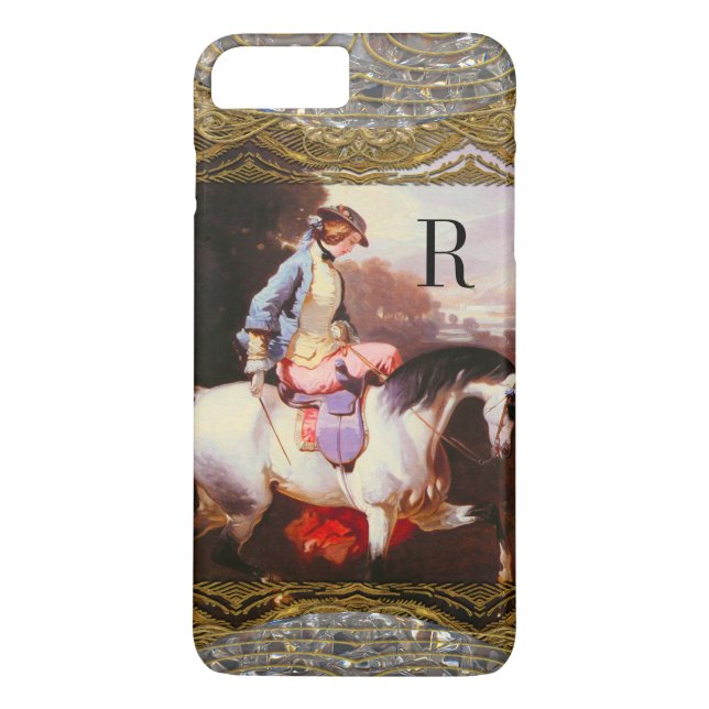 Capa Para iPhone, Case-Mate Equestrian Elsa VII Monograma (Verso)