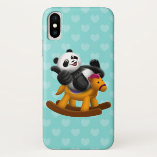 Capa Para iPhone Da Case-Mate Equitação da panda no cavalo de balanço