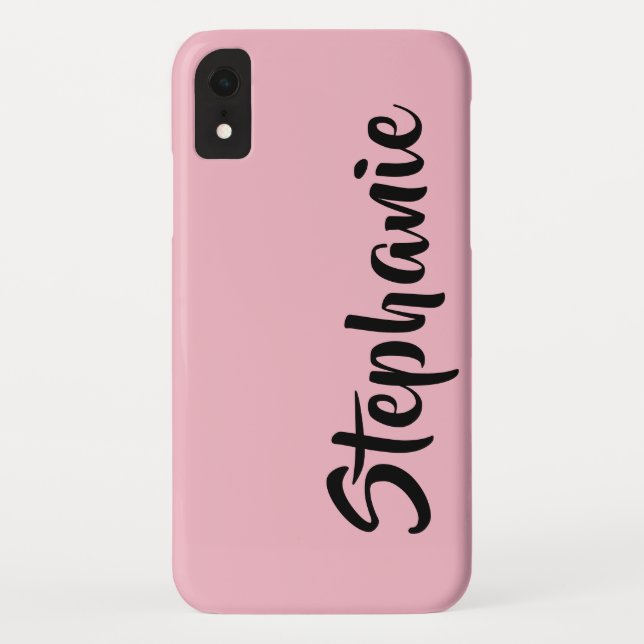 Capa Para iPhone, Case-Mate Escolha sua cor, rosa, nome personalizado (Verso)