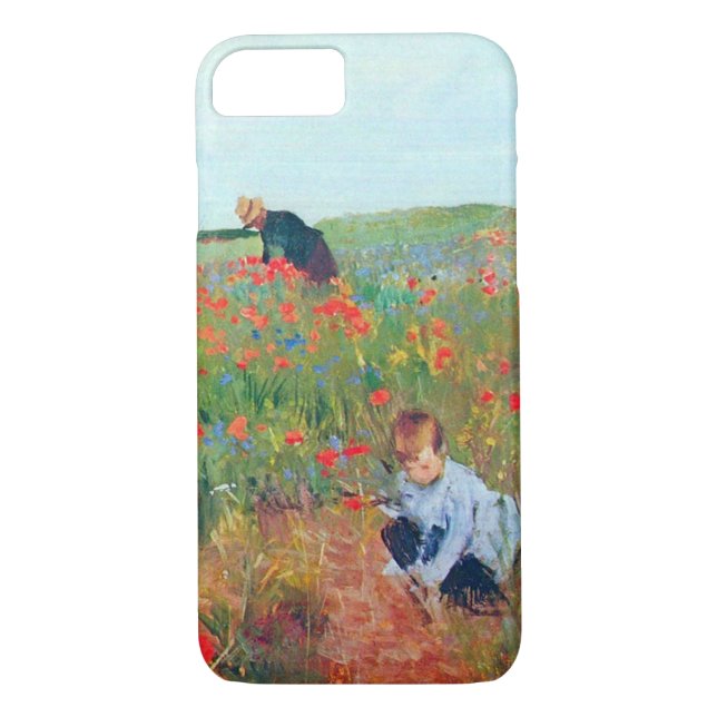 Capa Para iPhone, Case-Mate Escolhendo Flores num Campo, Mary Cassatt (Verso)