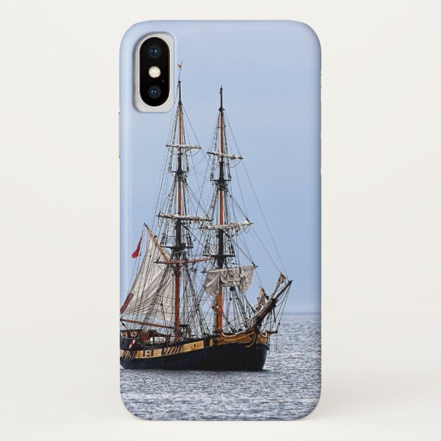 Capa Para iPhone, Case-Mate Escuna Náutica Céus Azuis (Verso)