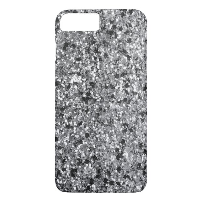 Capa Para iPhone, Case-Mate Escuro Elegante e Cinza Faux Glitter GR 1 (Verso)