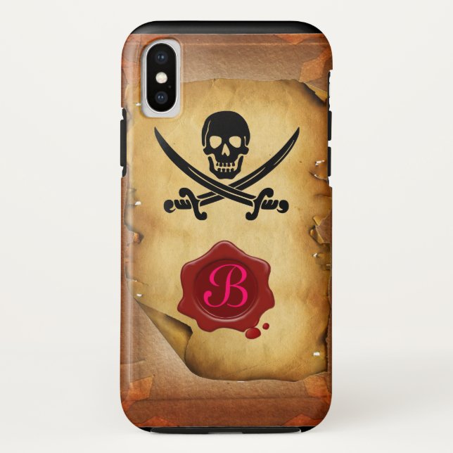 CAPA PARA iPhone, Case-Mate  ESPADARIAS CRUZADAS MONOGRAMAS BOMBAS BOMBAS (Verso)