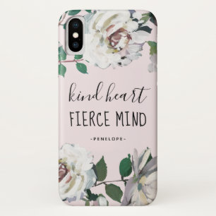 Capa Para iPhone Da Case-Mate Espessura do Coração Feroz Aquarela Floral e Nome