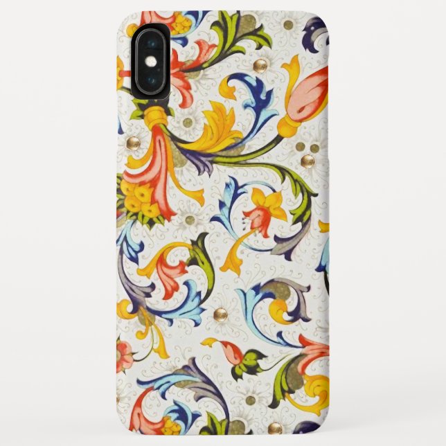 Capa Para iPhone, Case-Mate ESPIrais FLORAIS RENASCENTISTAS FLORENTINAS, FLORE (Verso)