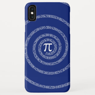Capa Para iPhone Da Case-Mate Espiral dos números para o Pi em azuis marinhos