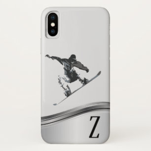 Capa Para iPhone Da Case-Mate Esportes de Snowboarder Snowboard Monograma