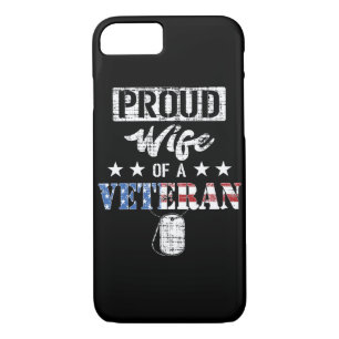 Capa iPhone 8/ 7 Esposa orgulhosa de presentes de um veterano para