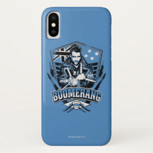 Capa Para iPhone X Esquadrão Suicida   Crachá de Boomerang
