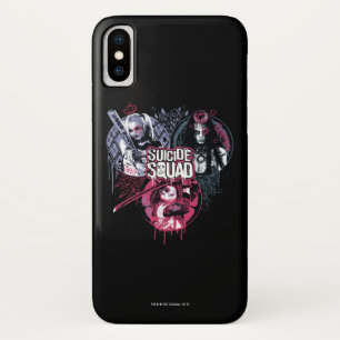 Capa Para iPhone X Esquadrão Suicida Crachás de Grafite de Garota