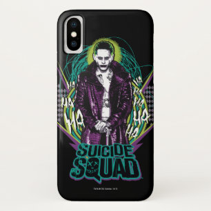 Capa Para iPhone X Esquadrão Suicida Gráfico do Joker Retro Rock