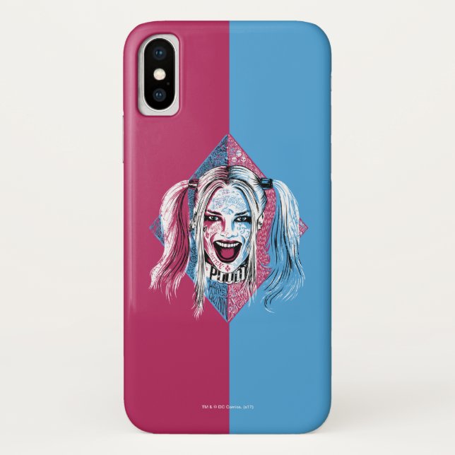 Capa Para iPhone, Case-Mate Esquadrão Suicida | Harley Laugh (Verso)