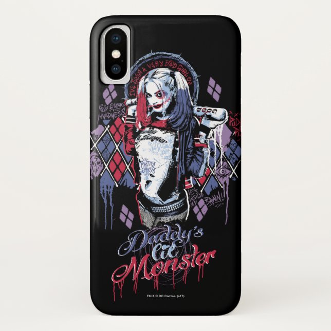 Capa Para iPhone, Case-Mate Esquadrão Suicida | Harley Quinn Grafite Incluso (Verso)