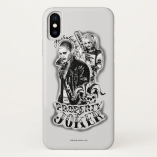 Capa Para iPhone X Esquadrão Suicida   Joker & Harley Airbrush Tatto