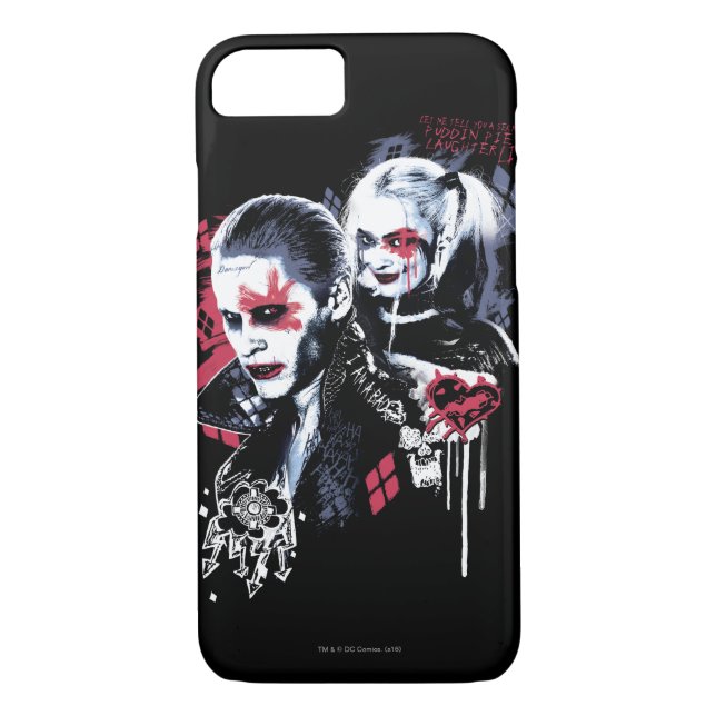 Capa Para iPhone, Case-Mate Esquadrão Suicida | Joker & Harley Painted Grafite (Verso)