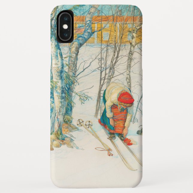 Capa Para iPhone, Case-Mate Esqui de inverno de Carl Larsson (Verso)