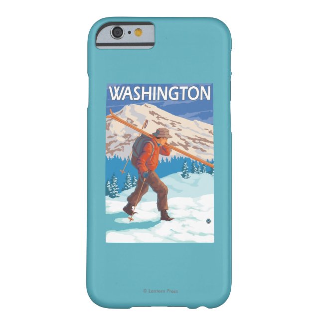 Capa Para iPhone, Case-Mate Esquis da neve do carregando do esquiador - (Verso)