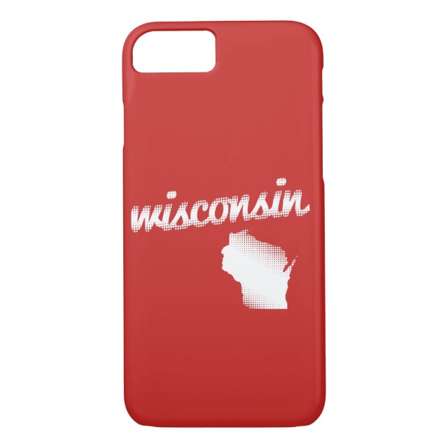 Capa Para iPhone, Case-Mate Estado de Wisconsin no branco (Verso)