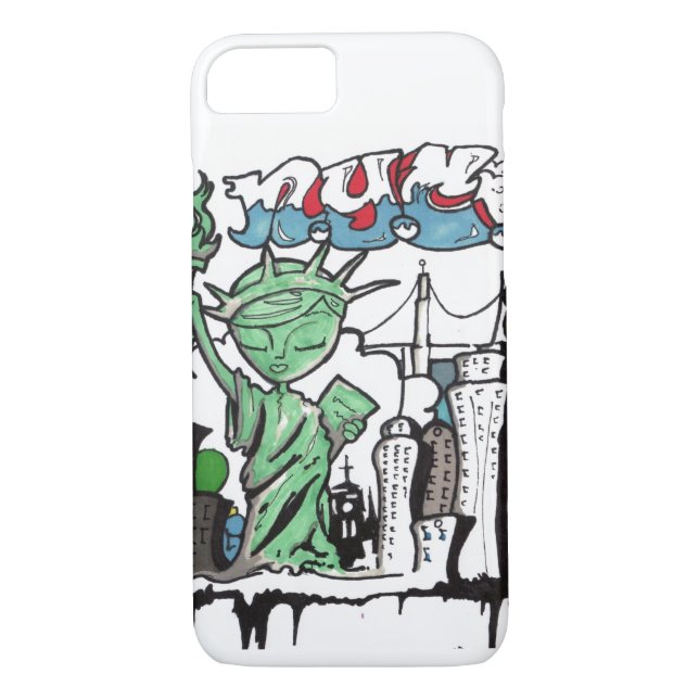 Capa Para iPhone, Case-Mate Estátua da liberdade dos grafites (Verso)