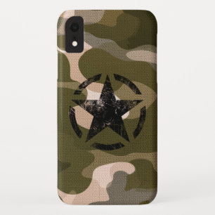Capa Para iPhone XR Estêncil de estrela no estilo Camo