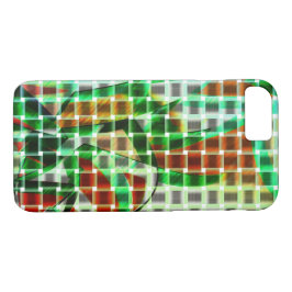 Capa iPhone 8/ 7 Estilo da cesta em fitas curvas verdes, detalhes d