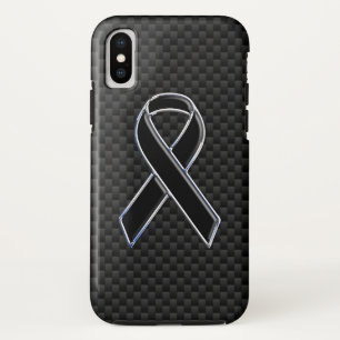 Capa Para iPhone Da Case-Mate Estilo de Cromo Negro Fita de Sensibilização para 
