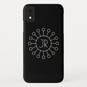 Capa Para iPhone Da Case-Mate Estilo de Logotipo Vintage Legal Monograma Preto