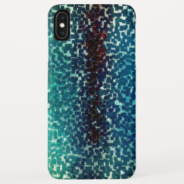 Capa Para iPhone Da Case-Mate Estilo de mosaico azul neon sobre vidro martelado 