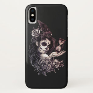Capa Para iPhone Da Case-Mate Estilo de Tatuagem Sugar Rapariga do Crânio com S