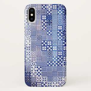Capa Para iPhone X Estilo de textura dos azulejos de Aquário de Lisbo