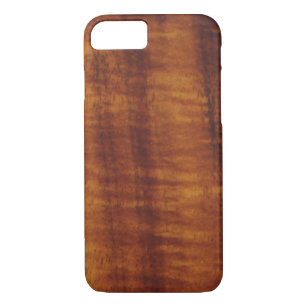 Capa iPhone 8/ 7 Estilo havaiano encaracolado da madeira de Koa