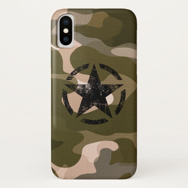 Capa Para iPhone, Case-Mate Estilo Star on Burlap (Verso)
