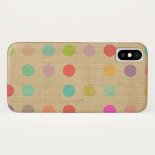 Capa Para iPhone Da Case-Mate Estojo Bolinhas Turquesa Bege Creme