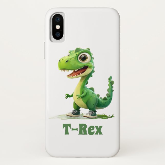 Capa Para iPhone, Case-Mate Estojo de Telefone de Dinossauro de Desenho Animad (Verso)