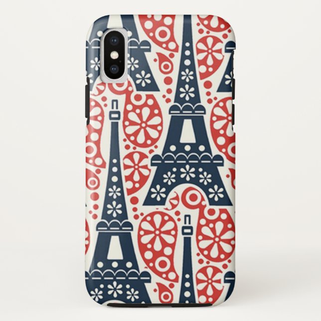 Capa Para iPhone, Case-Mate Estojo Eiffel Tower Case-Mate Tough para iPhone X (Verso)