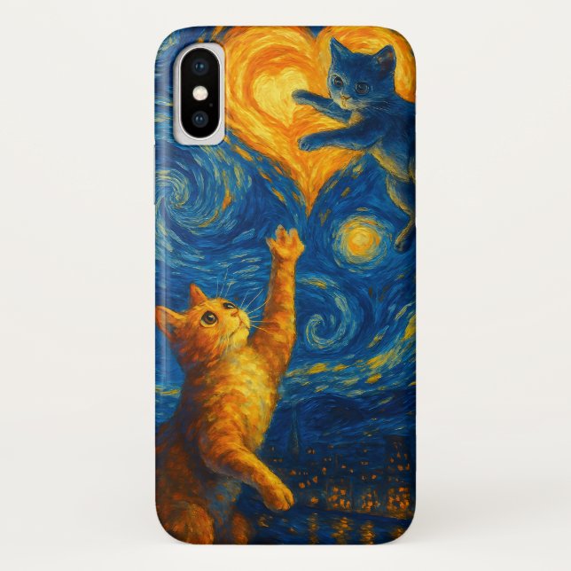 Capa Para iPhone, Case-Mate Estojo para iPhone / iPad Gatinho Estrela Noturna  (Verso)