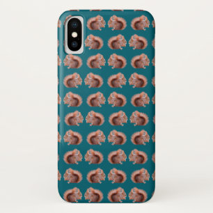 Capa Para iPhone X Estojo para iPhone X Esquilo Vermelho Furioso