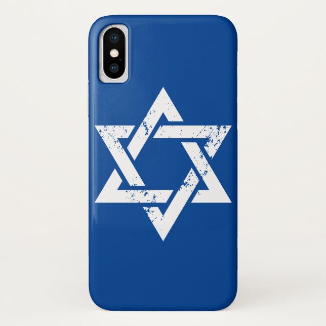 Capa Para iPhone, Case-Mate Estrela de David judaica branca de Israel do (Verso)