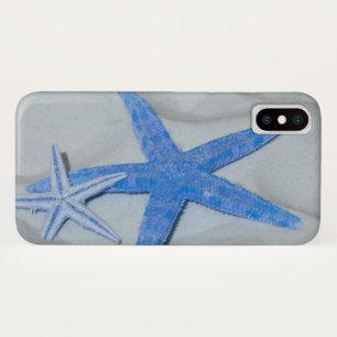 Capa Para iPhone X Estrela do mar tropical em um Sandy Beach branco