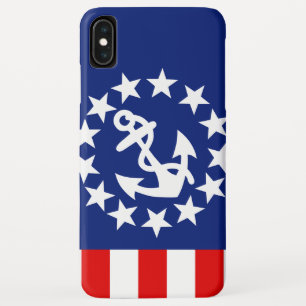 Capa Para iPhone XS Max Estrelas americanas náuticas da bandeira do iate