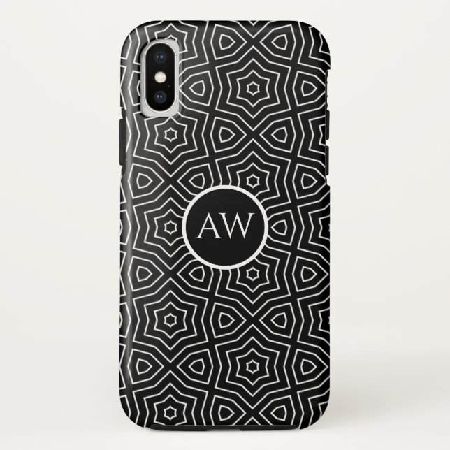 Capa Para iPhone, Case-Mate Estrelas árabes brancas e negras personalizadas (Verso)