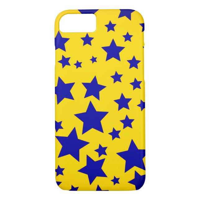 Capa Para iPhone, Case-Mate Estrelas azuis e amarelas (Verso)