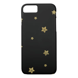 Capa iPhone 8/ 7 Estrelas Douradas Pretas