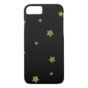 Capa iPhone 8/ 7 Estrelas Douradas Pretas