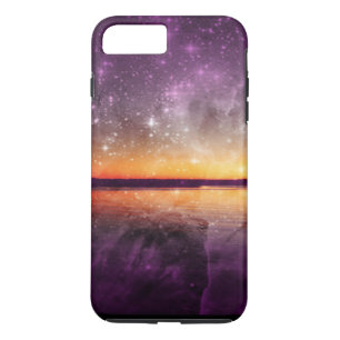 Capa iPhone 8 Plus/7 Plus Estrelas Violetas E Caso Sunset Lake iPhone 7 Plus