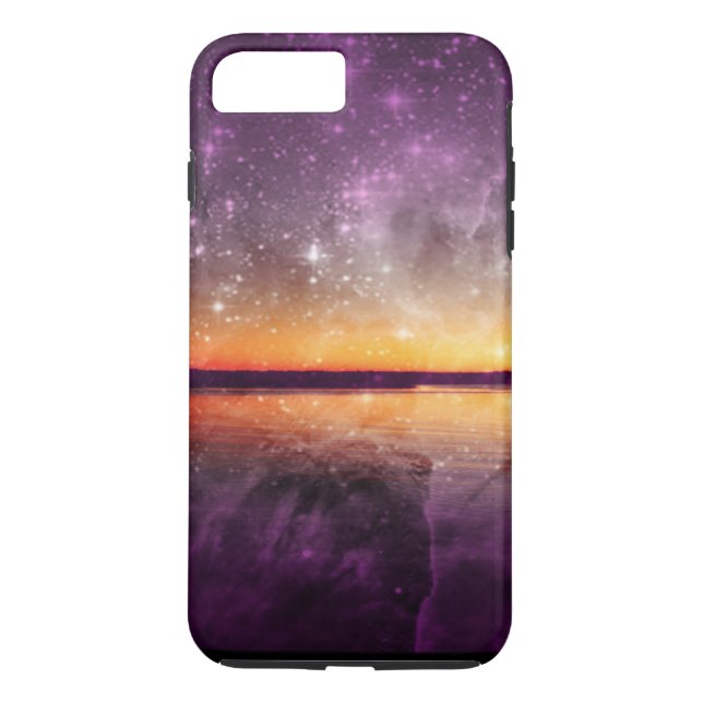 Capa Para iPhone, Case-Mate Estrelas Violetas E Caso Sunset Lake iPhone 7 Plus (Verso)