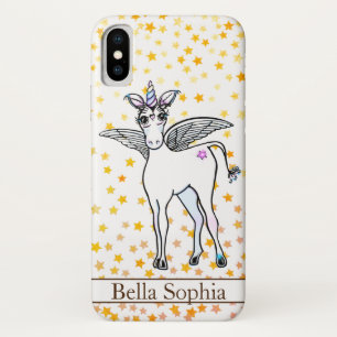 Capa Para iPhone Da Case-Mate Estrelas voadas branco Enchanted do ouro do
