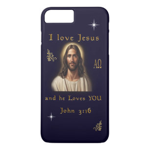 Capa iPhone 8 Plus/7 Plus Eu amo Jesus