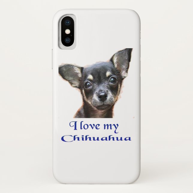 Capa Para iPhone, Case-Mate Eu amo meu Chihuahua (Verso)